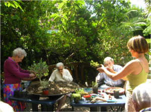 A gardening workshop in a retirement home.